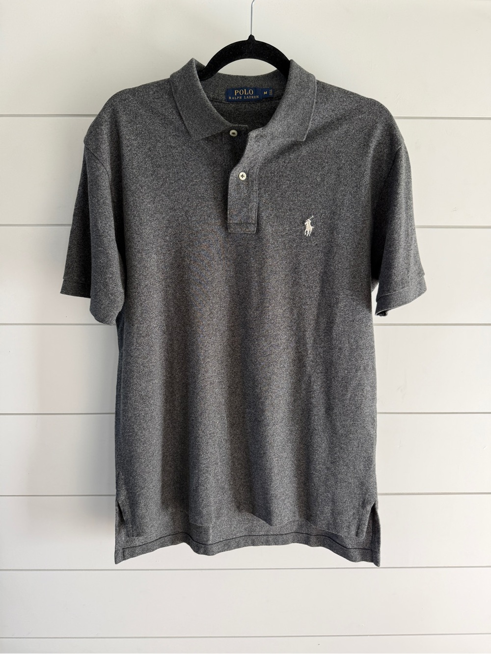 Ralph Lauren Men's Dark Gray Polo with Embroidered Pony